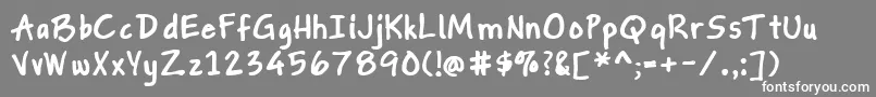 GapstownSmallAhBold Font – White Fonts on Gray Background