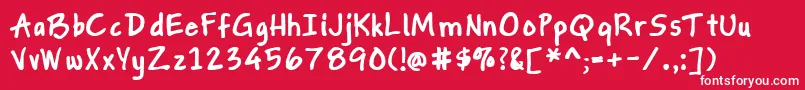 GapstownSmallAhBold Font – White Fonts on Red Background
