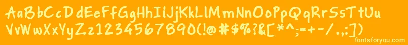 GapstownSmallAhBold Font – Yellow Fonts on Orange Background