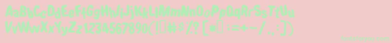 Shake Font – Green Fonts on Pink Background