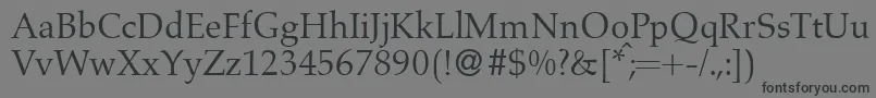 A760RomanRegular Font – Black Fonts on Gray Background