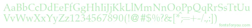 A760RomanRegular-fontti – vihreät fontit valkoisella taustalla