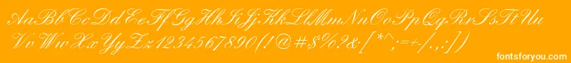 ElegantScriptRegular Font – White Fonts on Orange Background
