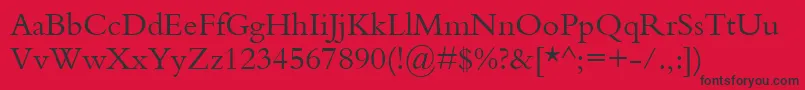 KuriakosSsi Font – Black Fonts on Red Background