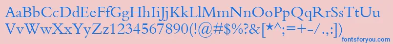 KuriakosSsi Font – Blue Fonts on Pink Background