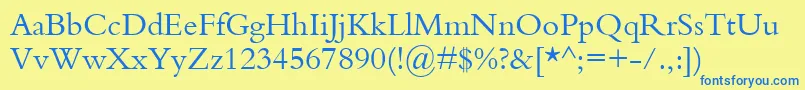 KuriakosSsi Font – Blue Fonts on Yellow Background
