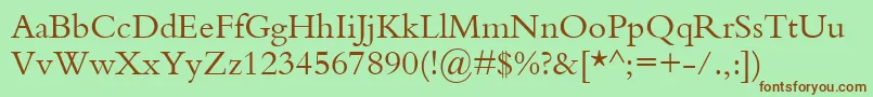 KuriakosSsi Font – Brown Fonts on Green Background
