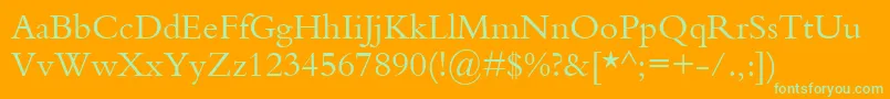 KuriakosSsi Font – Green Fonts on Orange Background
