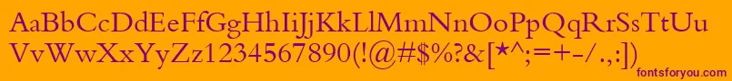 KuriakosSsi Font – Purple Fonts on Orange Background