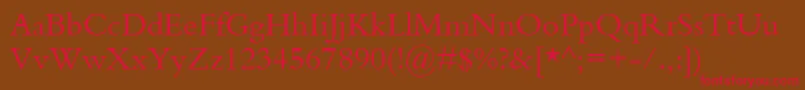 KuriakosSsi Font – Red Fonts on Brown Background