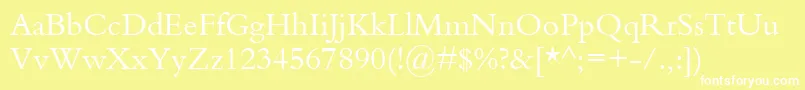 KuriakosSsi Font – White Fonts on Yellow Background