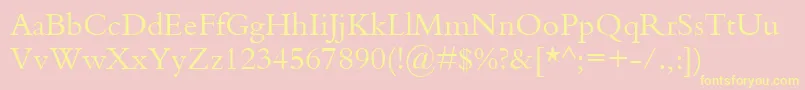 KuriakosSsi Font – Yellow Fonts on Pink Background