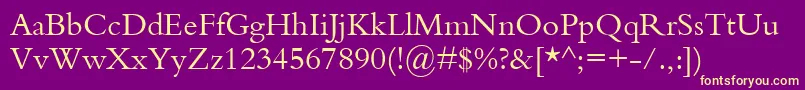 KuriakosSsi Font – Yellow Fonts on Purple Background
