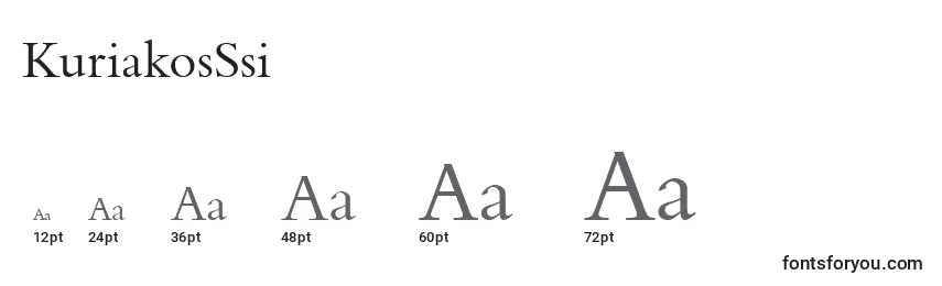 Размеры шрифта KuriakosSsi