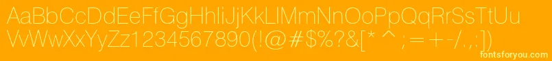 Heliosthinc Font – Yellow Fonts on Orange Background