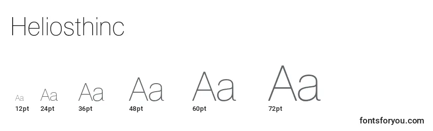 Heliosthinc Font Sizes