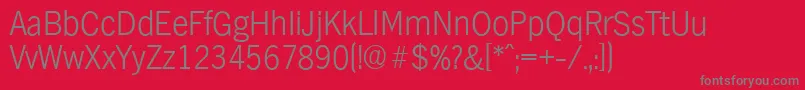 HamburgserialXlightRegular Font – Gray Fonts on Red Background