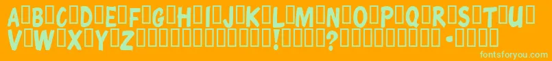 Chuncsb-Schriftart – Grüne Schriften auf orangefarbenem Hintergrund