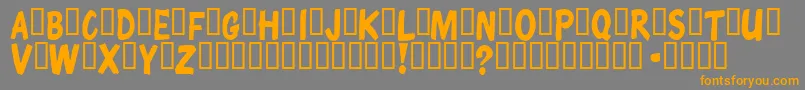 Chuncsb-Schriftart – Orangefarbene Schriften auf grauem Hintergrund