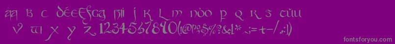 Partybusiness Font – Gray Fonts on Purple Background