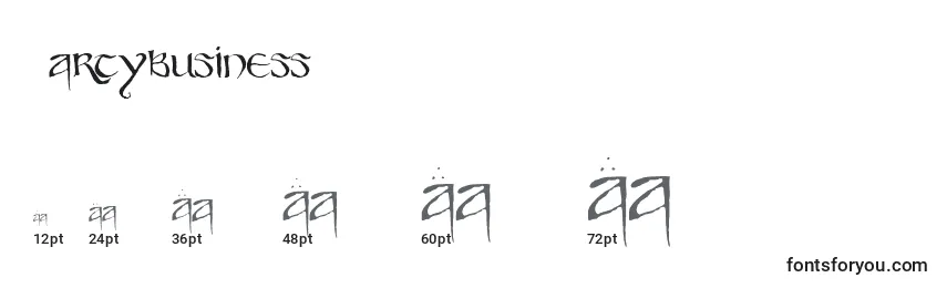 Partybusiness Font Sizes