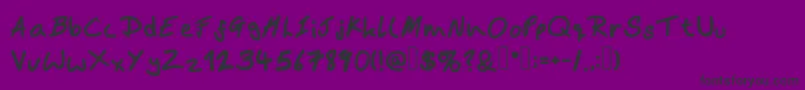 Bamshand Font – Black Fonts on Purple Background