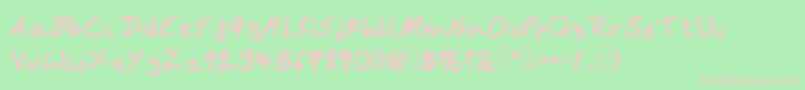 Bamshand Font – Pink Fonts on Green Background