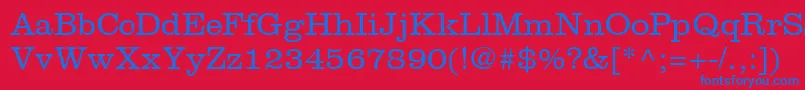 ClarendonLtLight Font – Blue Fonts on Red Background
