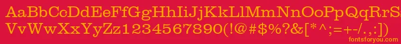 ClarendonLtLight Font – Orange Fonts on Red Background