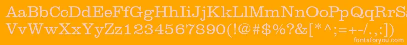 ClarendonLtLight Font – Pink Fonts on Orange Background