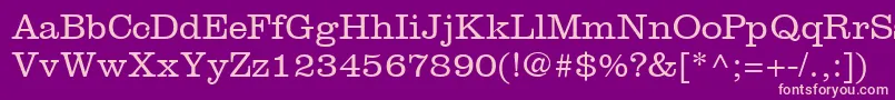ClarendonLtLight Font – Pink Fonts on Purple Background