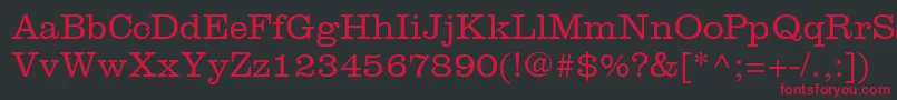 ClarendonLtLight Font – Red Fonts on Black Background