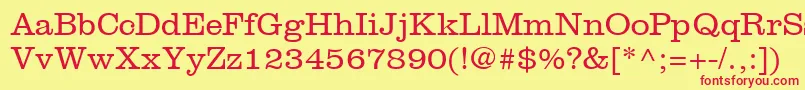 ClarendonLtLight Font – Red Fonts on Yellow Background