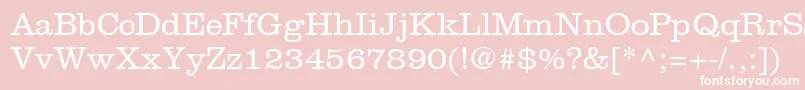 ClarendonLtLight Font – White Fonts on Pink Background