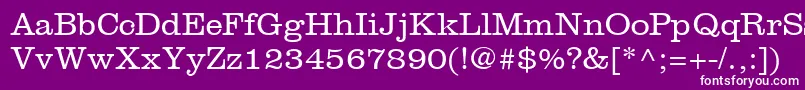 ClarendonLtLight Font – White Fonts on Purple Background