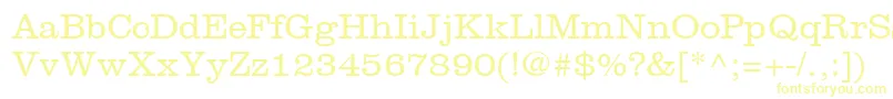 ClarendonLtLight Font – Yellow Fonts on White Background