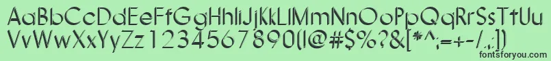 More about Nanami3DThin Font Nanami3DThin Font – Black Fonts on Green Background