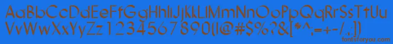 Nanami3DThin Font – Brown Fonts on Blue Background