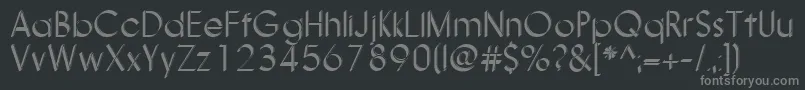 Nanami3DThin Font – Gray Fonts on Black Background