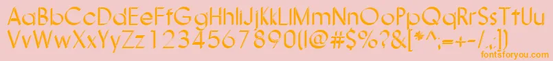 Nanami3DThin Font – Orange Fonts on Pink Background