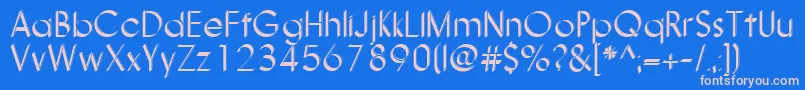 Nanami3DThin Font – Pink Fonts on Blue Background