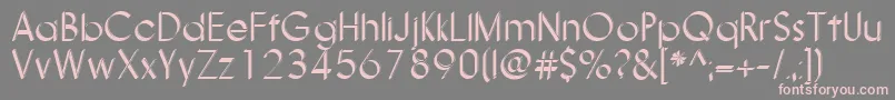 Nanami3DThin Font – Pink Fonts on Gray Background