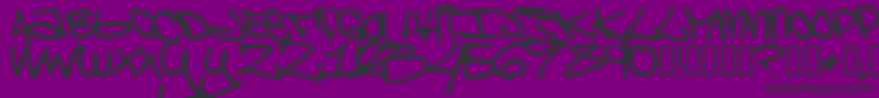 Шрифт BrooklynKid – чёрные шрифты на фиолетовом фоне