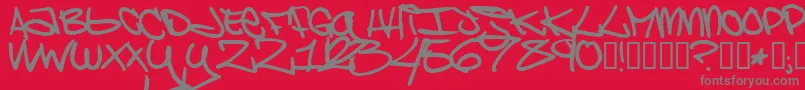BrooklynKid Font – Gray Fonts on Red Background
