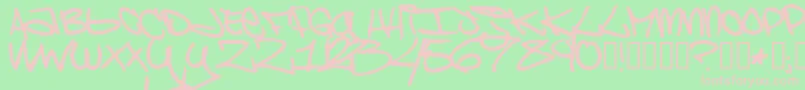 BrooklynKid Font – Pink Fonts on Green Background