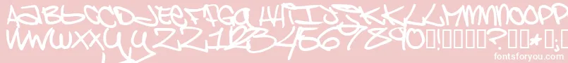 BrooklynKid-Schriftart – Weiße Schriften auf rosa Hintergrund