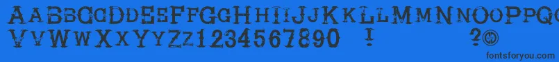 Hireacowboy Font – Black Fonts on Blue Background