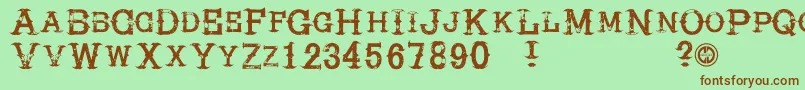 Hireacowboy Font – Brown Fonts on Green Background