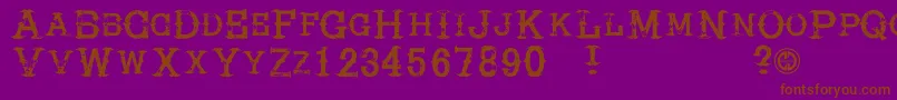 Hireacowboy Font – Brown Fonts on Purple Background