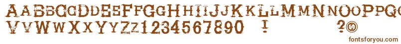 Hireacowboy Font – Brown Fonts on White Background